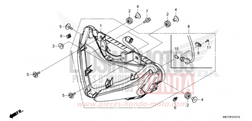 SCHEINWERFER (CBR650RA) CBR650RAM de 2021